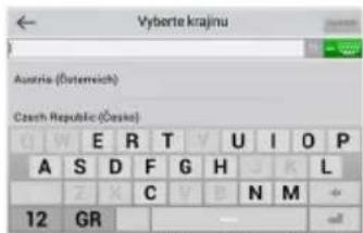 Vyberte krajinu Austria (Österreich) Czech Republic (Česká) W E R T V U I O P A S D F G H J K L Z X C V B N M 12 GR —
