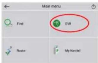 Main menu Find DVII Route My Navitel
