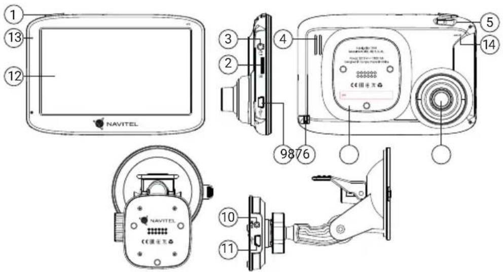1 13 12 NAVITEL 3 2 4 9876 5 14 10 11