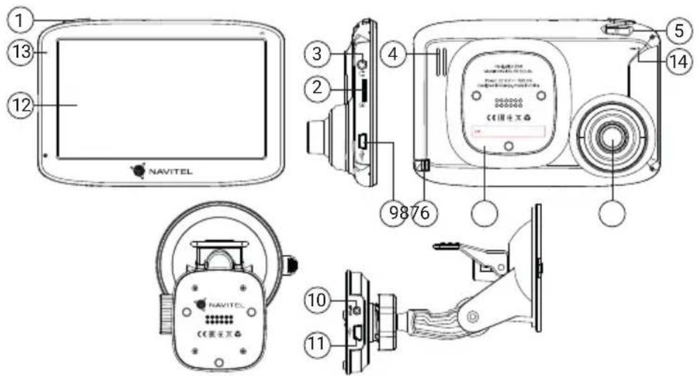 1 13 12 3 2 4 5 14 9876 NAVITEL ©图士文 NAVITEL ©英文文