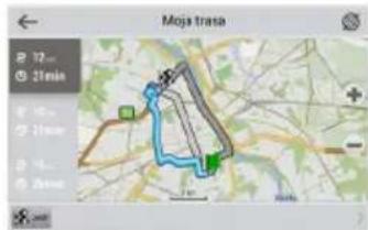 Screenshot of a map application interface showing location markers and a highlighted red circle with 'Return' button