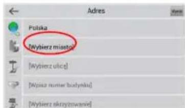 Adres Polska Wysierz miasto [Wysierz ulicą] [Wpiaz numer budynku] [Wysierz okrzyszowanie]