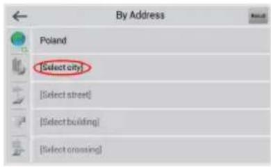 By Address Poland [Select city] [Select street] [Select building] [Select crossing]