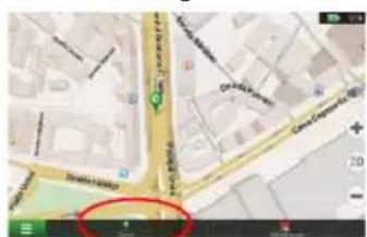 Street map screenshot with red annotation highlighting a location marked 'C' and a zoom bar showing a zoomed-in view.