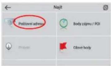 Poštovni adress Body zajmu / POI Člové body