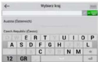 Wybierz kraj Austria (Österreich) Czech Republic (České) D W E R T Y U I O P A S D F G H . . . L . . . . C V B N M 12 GR