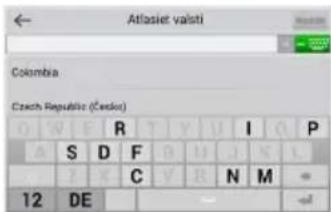 Atlasiet valsti Colombia Czech Republic (Čerdu) 12 DE