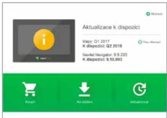 Aktualizace k dispozici Mapy: Q1 2017 K dispozici: Q2 2018 Navitel Navigator: 9.9.203 K dispozici: 9.10.903 Koup! Kisviženi Aktualizace