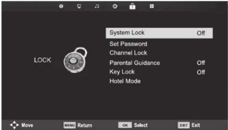 SENCOR SLE 3227TCS - Nabídka Lock (Zámek) - 1