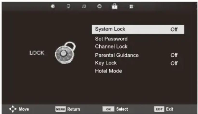 SENCOR SLE 3261TCS - Nabídka Lock (Zámek) - 1