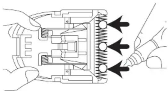 SENCOR SHP 3301BL - PROMAZÁNÍ STŘÍHACÍ JEDNOTKY - 1