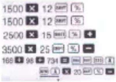 1500 × 12 % 1500 × 12 % 2500 × 15 % 3500 × 25 % 168 + 98 + 734 = 2000 (225) A + 2000 A X 20%