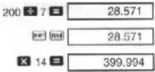 200 7 = 28.571 rad = 28.571 × 14 = 399.994