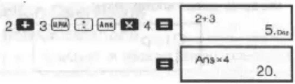 2 + 3 UWA : Ans X 4 = 2+3 5.Dsn Ans×4 20.