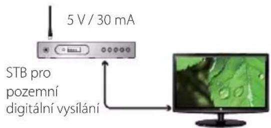 5 V / 30 mA STB pro pozemní digitální vysílání