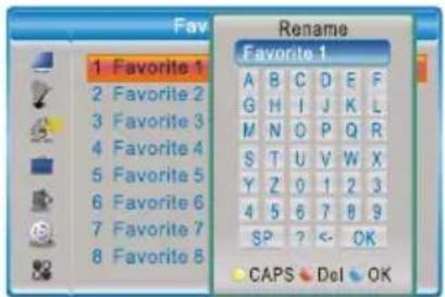 Fav 1 Favorite 1 2 Favorite 2 3 Favorite 3 4 Favorite 4 5 Favorite 5 6 Favorite 6 7 Favorite 7 8 Favorite 8 Rename Favorite 1 A B C D E F G H I J K L M N O P Q R S T U V W X Y Z 0 1 2 3 4 5 6 7 8 9 SP ? <- OK CAPS Del OK