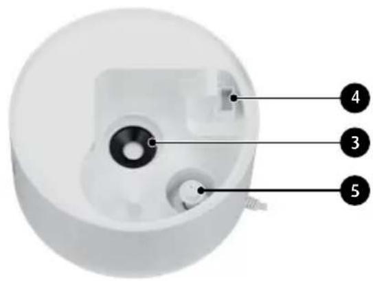 Diagram of a mechanical component with numbered parts labeled 3, 4, and 5