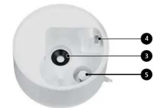 Diagram of a mechanical component with numbered parts labeled 3, 4, and 5