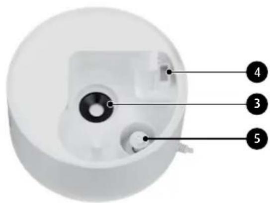 Diagram of a mechanical component with numbered parts labeled 3, 4, and 5