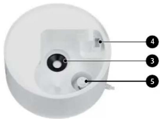 Diagram of a mechanical component with numbered parts labeled 3, 4, and 5