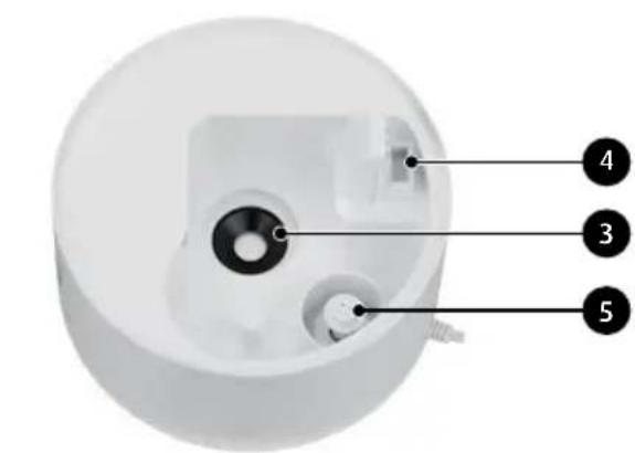 Diagram of a mechanical component with numbered parts labeled 3, 4, and 5