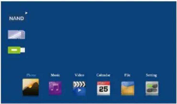 NAND Photo Music Video Calendar File Setting