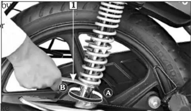 HERO Passion Xpro (2012) - Rear Shock Absorber Adjustment - 1