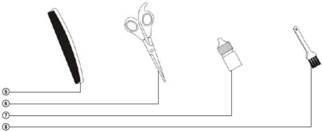 Diagram showing labeled parts of a medical or laboratory device with numbered annotations