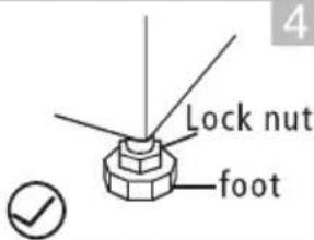 4 Lock nut foot