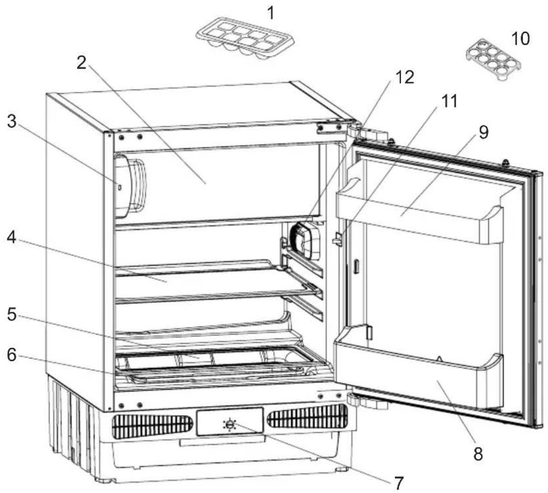 Kluge KC2120J - THE PARTS OF THE APPLIANCE AND THE COMPARTMENTS - 1