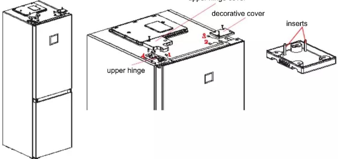 upper hinge decorative cover inserts upper hinge