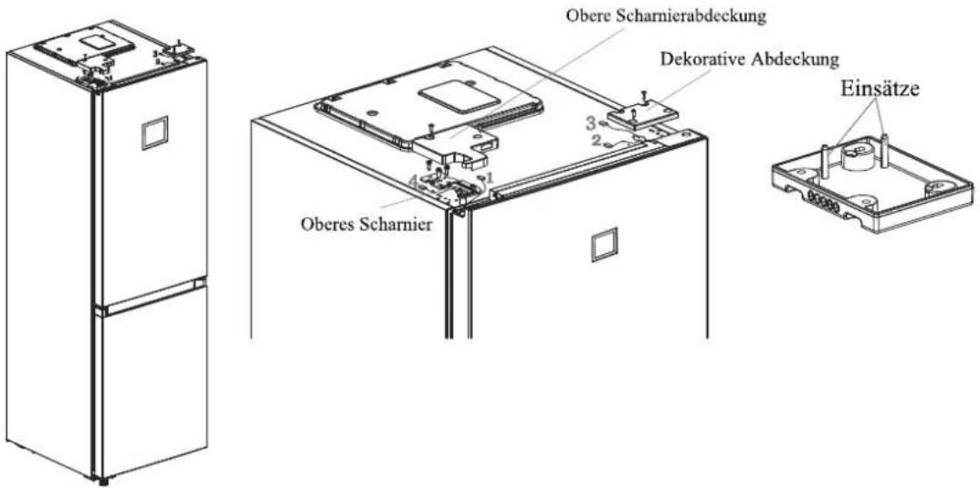 Obere Scharnierabdeckung Dekorative Abdeckung Oberes Scharnier Einsätze