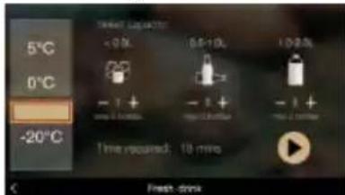 5°C 0°C -20°C SWEET CAPACITY <0% 0.5-10% 10%3% Time required: 10 min C Fresh dock