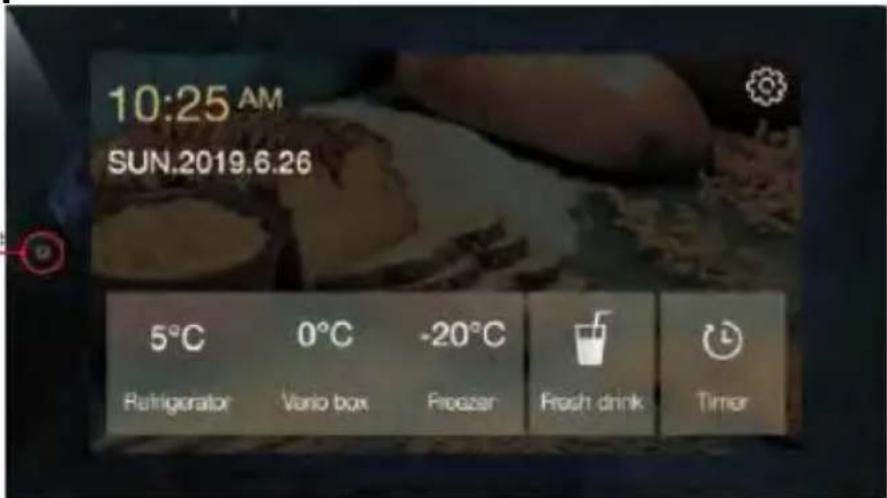 10:25 AM SUN.2019.6.26 5°C 0°C -20°C Refrigerator Vario box Freezer Fresh drink Timer