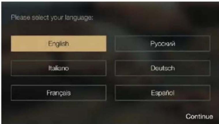 Please select your language: English Italiano Français Русский Deutsch Español Continue