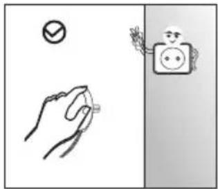 Diagram showing hand gesture with checkmark and a robot holding a phone, alongside a separate panel with a checkmark and a smiling face.