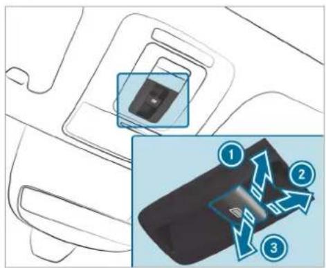 Mercedes-Benz GLE (2022) - Opening and closing the sliding sunroof - 1