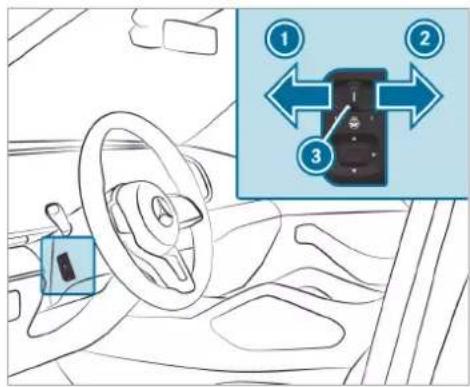 Mercedes-Benz GLE (2022) - Switching the steering wheel heater on/off - 1