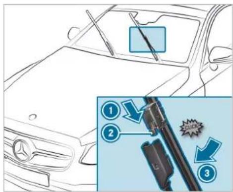 Mercedes-Benz GLE (2022) - Fitting the wiper blades - 1