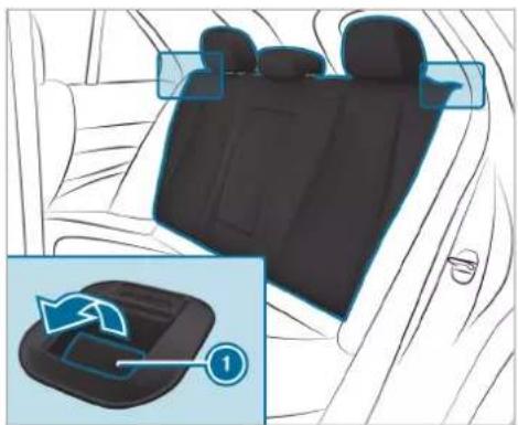 Mercedes-Benz GLE (2022) - Through-loading facility to luggage compartment - 1