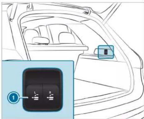 Mercedes-Benz GLE (2022) - Folding the rear seat backrest forwards - 3