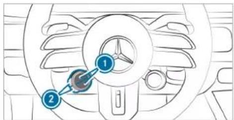 Mercedes-Benz GLE (2022) - Setting ESP ^® with the steering-wheel button - 1