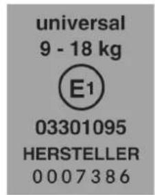 Mercedes-Benz GLE (2022) - Identification on the child restraint system - 1