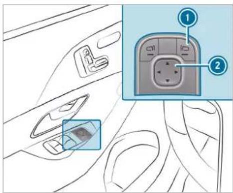 Mercedes-Benz GLE (2022) - Front-passenger outside mirror parking position function - 1