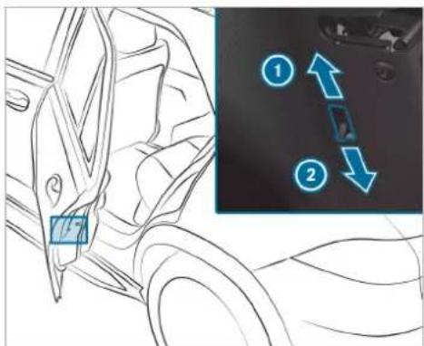 Mercedes-Benz GLE (2022) - Activating or deactivating the child safety lock for the rear doors - 2