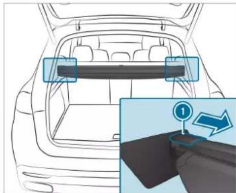 Mercedes-Benz GLE (2022) - Removing the load compartment cover - 1