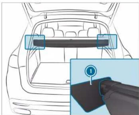 Mercedes-Benz GLE (2022) - Installing the load compartment cover - 1