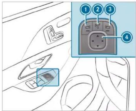 Mercedes-Benz GLE (2022) - Operating the outside mirrors - 3