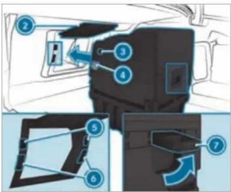 Mercedes-Benz S-Class (2022) - Removing or fitting the refrigerator box - 2