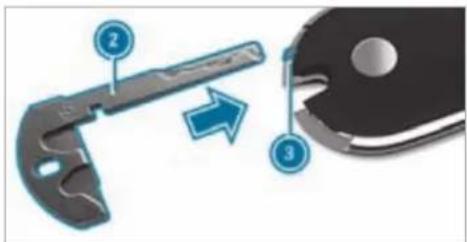 Mercedes-Benz S-Class (2022) - Inserting the emergency key - 1